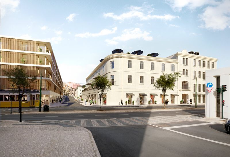 Ando Living Alcântara em Lisboa, desenvolvimento imobiliário moderno e funcional.